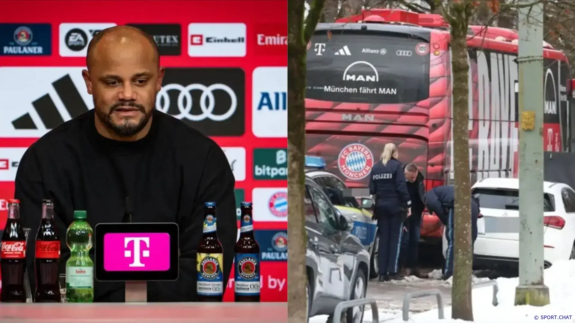 Автобус «Баварии» с Венсаном Компани и тренерским штабом попал в ДТП