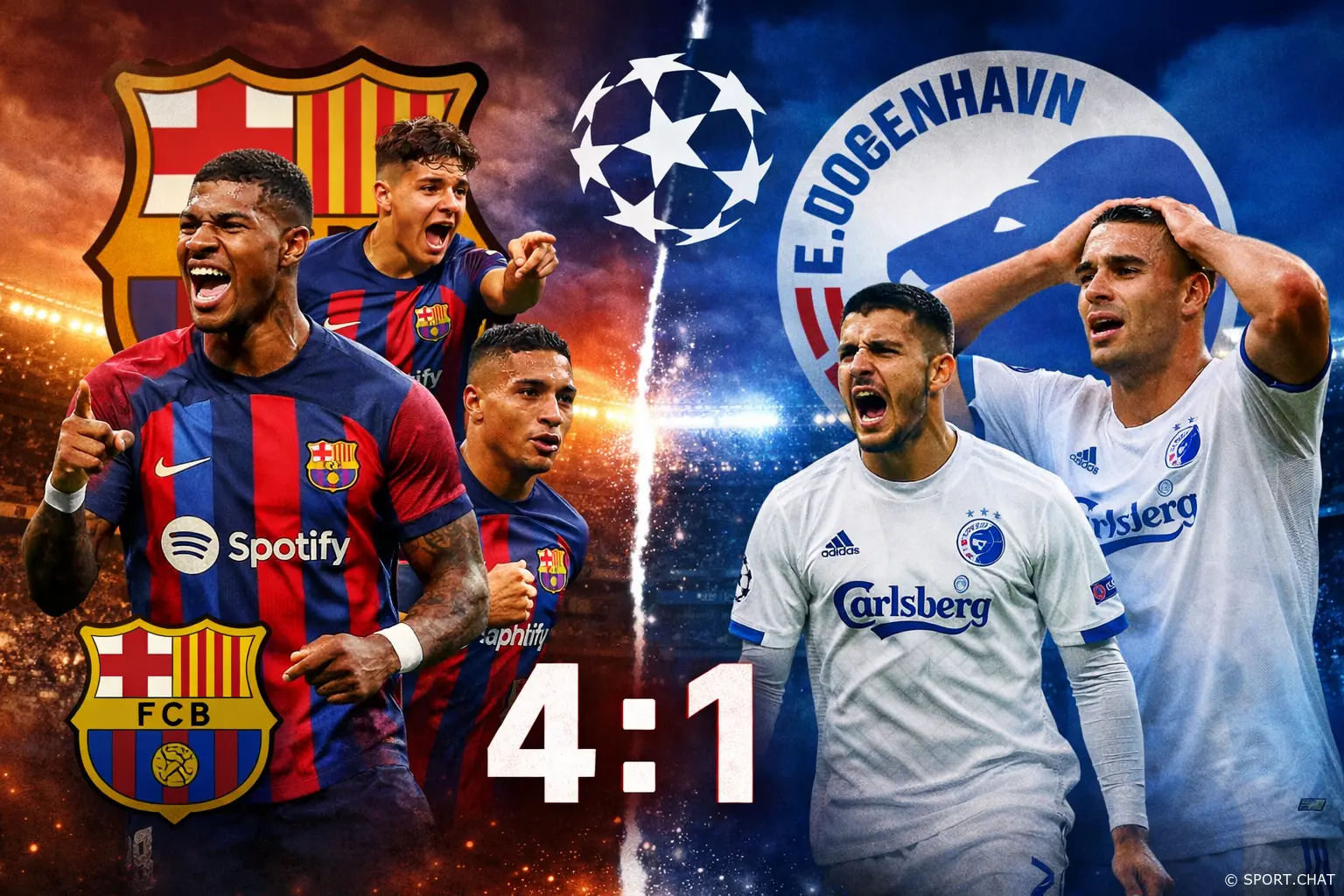 Барселона — Копенгаген 4:1: Ямаль дирижирует, пенальти Рафиньи и штрафной Рэшфорда добивают датчан