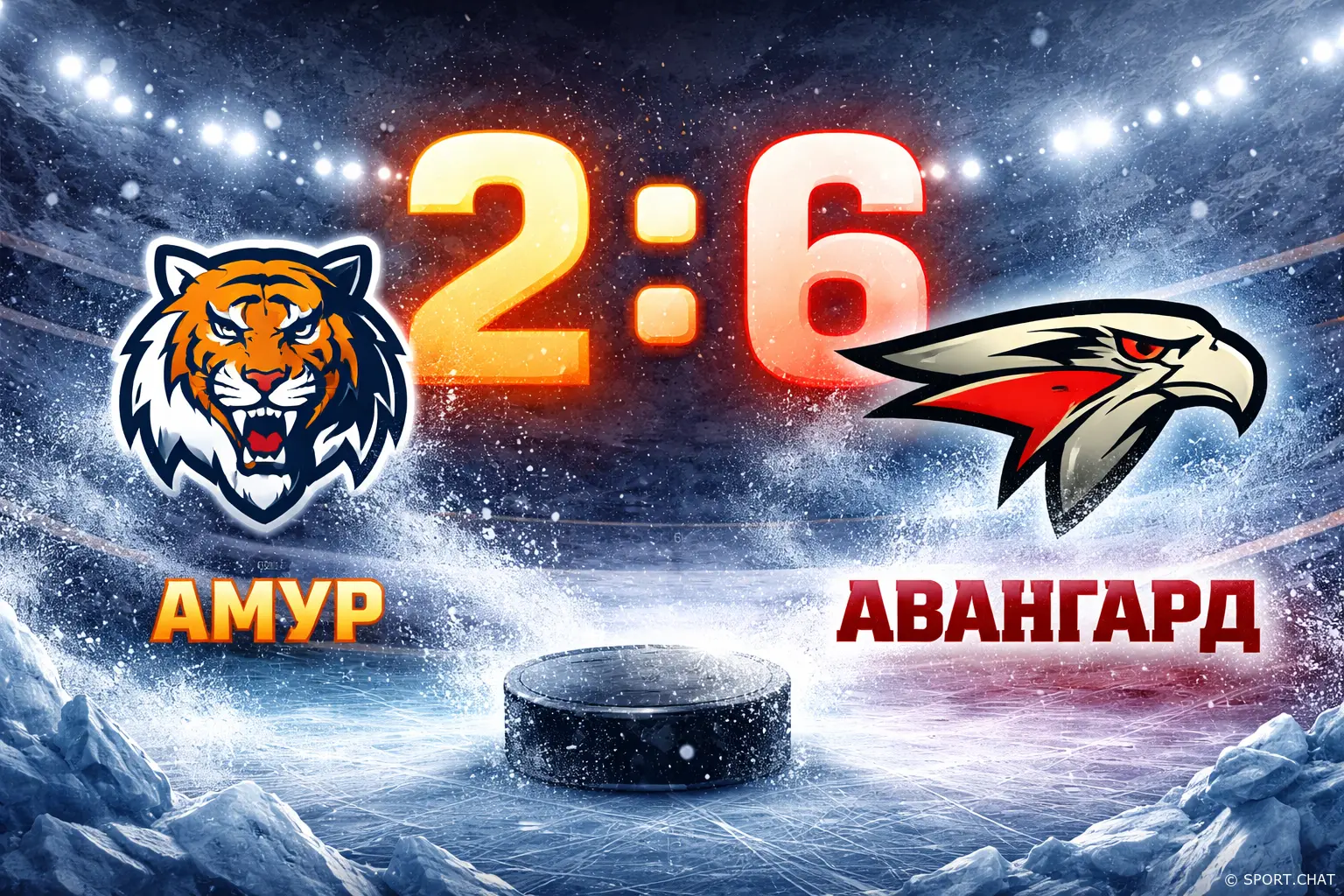 Амур — Авангард 2:6. Разгром в Хабаровске: омичи смяли хозяев в третьем периоде