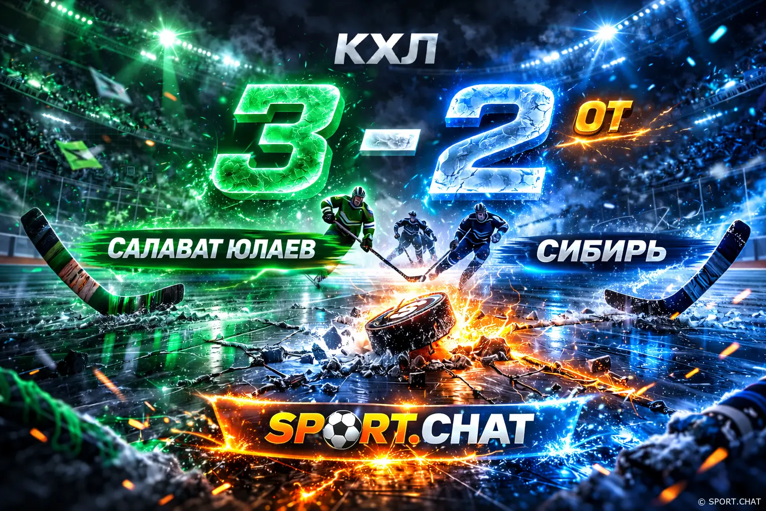 «Салават Юлаев» обыграл «Сибирь» в овертайме — Кузнецов принёс победу уфимцам (3:2)