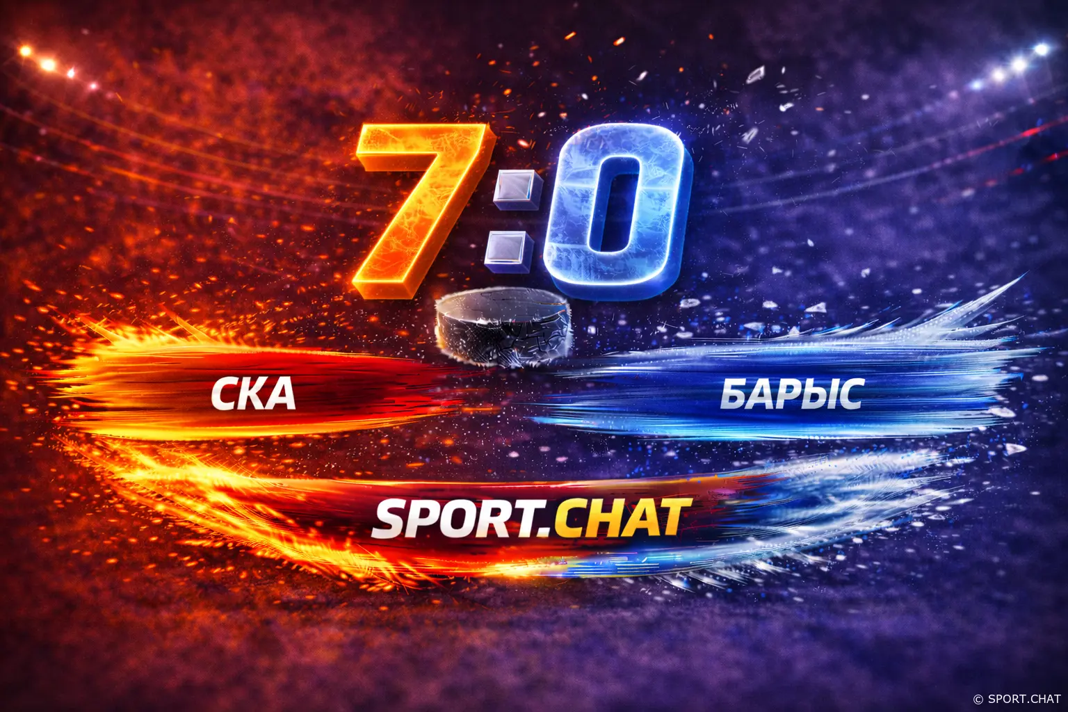 СКА — Барыс 7:0 — разгром в Санкт-Петербурге