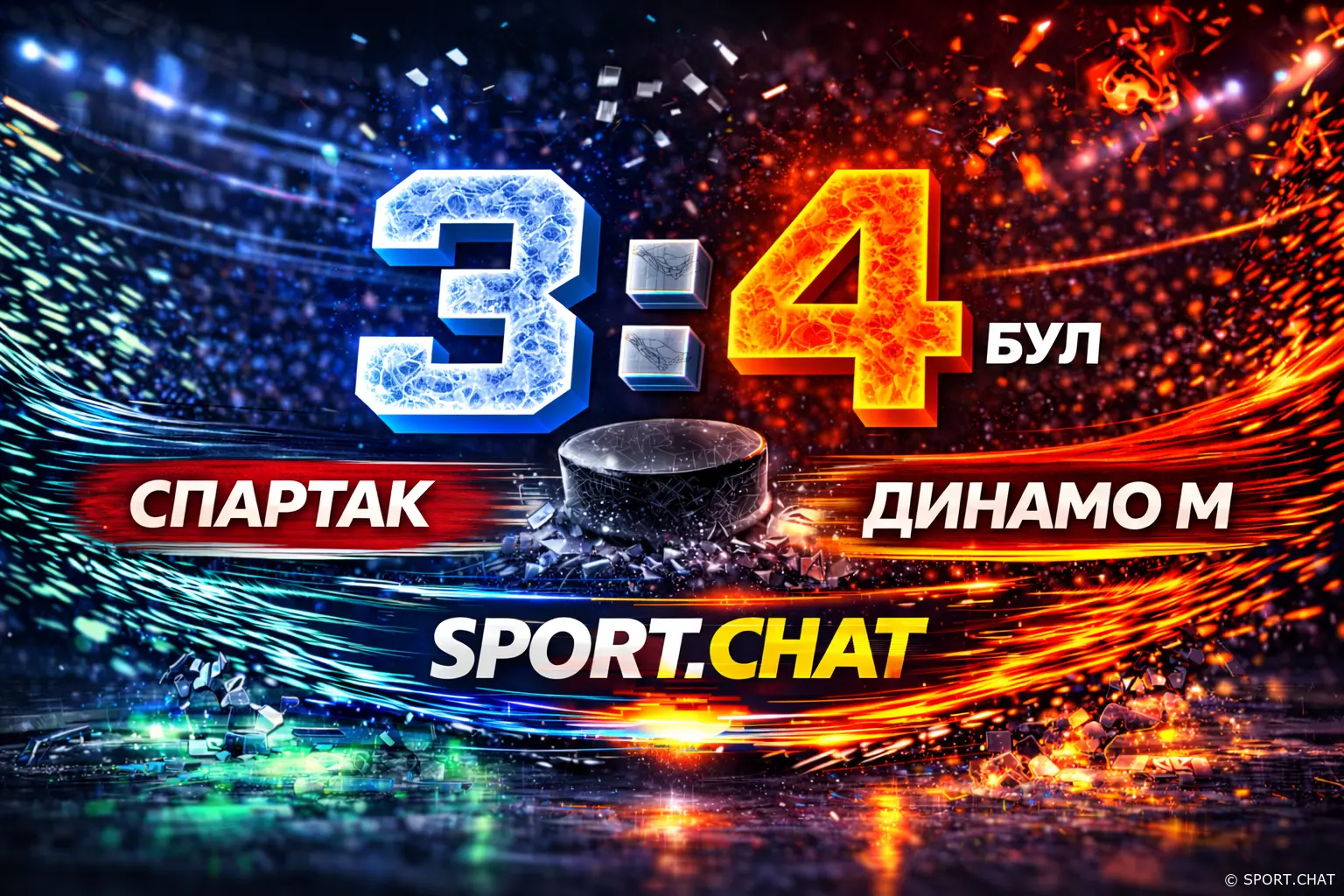 Динамо Москва обыграло Спартак по буллитам (4:3 Б) в дерби КХЛ