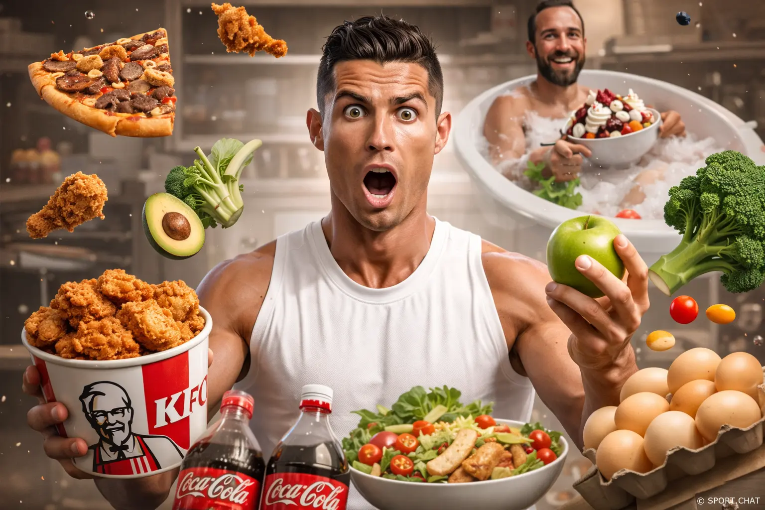 Самые странные диеты футболистов: восемь яиц в день, мороженое и кебаб-пицца