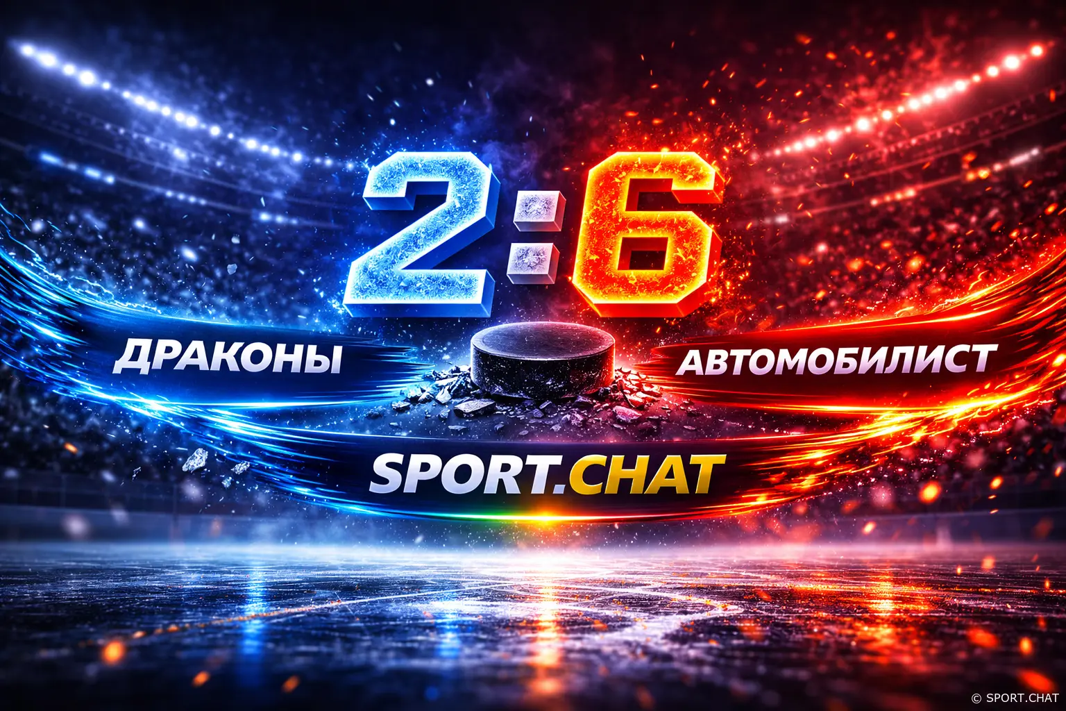 «Автомобилист» разгромил «Драконов» — 6:2 при полном перевороте по игре