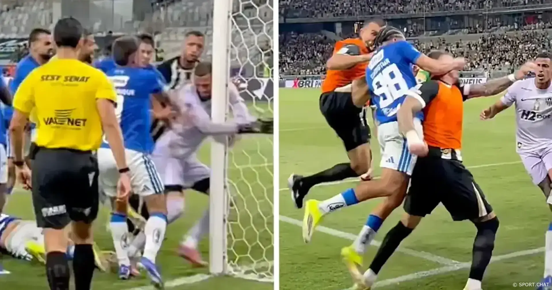 Появилось новое видео массовой драки в Бразилии: кадры сняты с близкого расстояния.Видео.