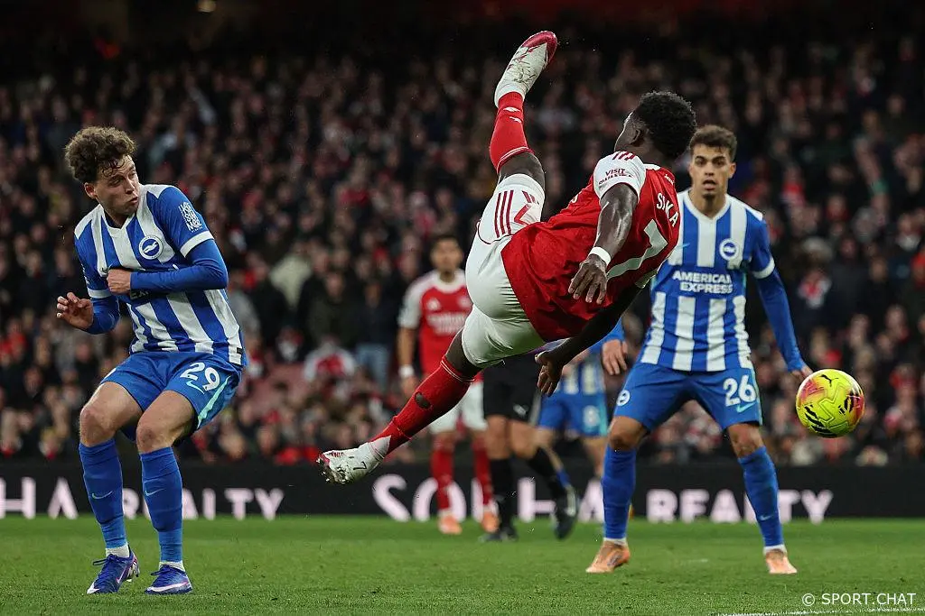 «Арсенал» обыграл «Брайтон» в гостях благодаря голу Сака — 0:1