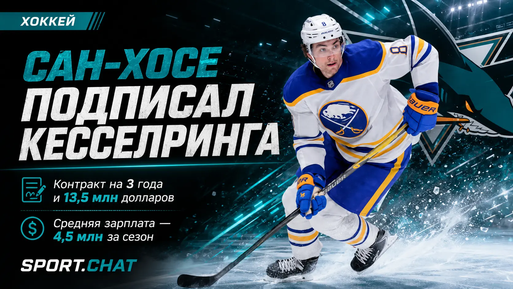 «Сан-Хосе» подписал Майкла Кесселринга на три года за 13,5 млн долларов