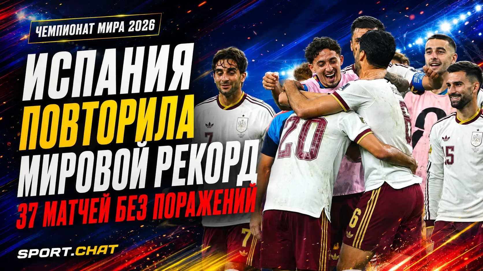 Испания повторила мировой рекорд: 37 матчей подряд без поражений