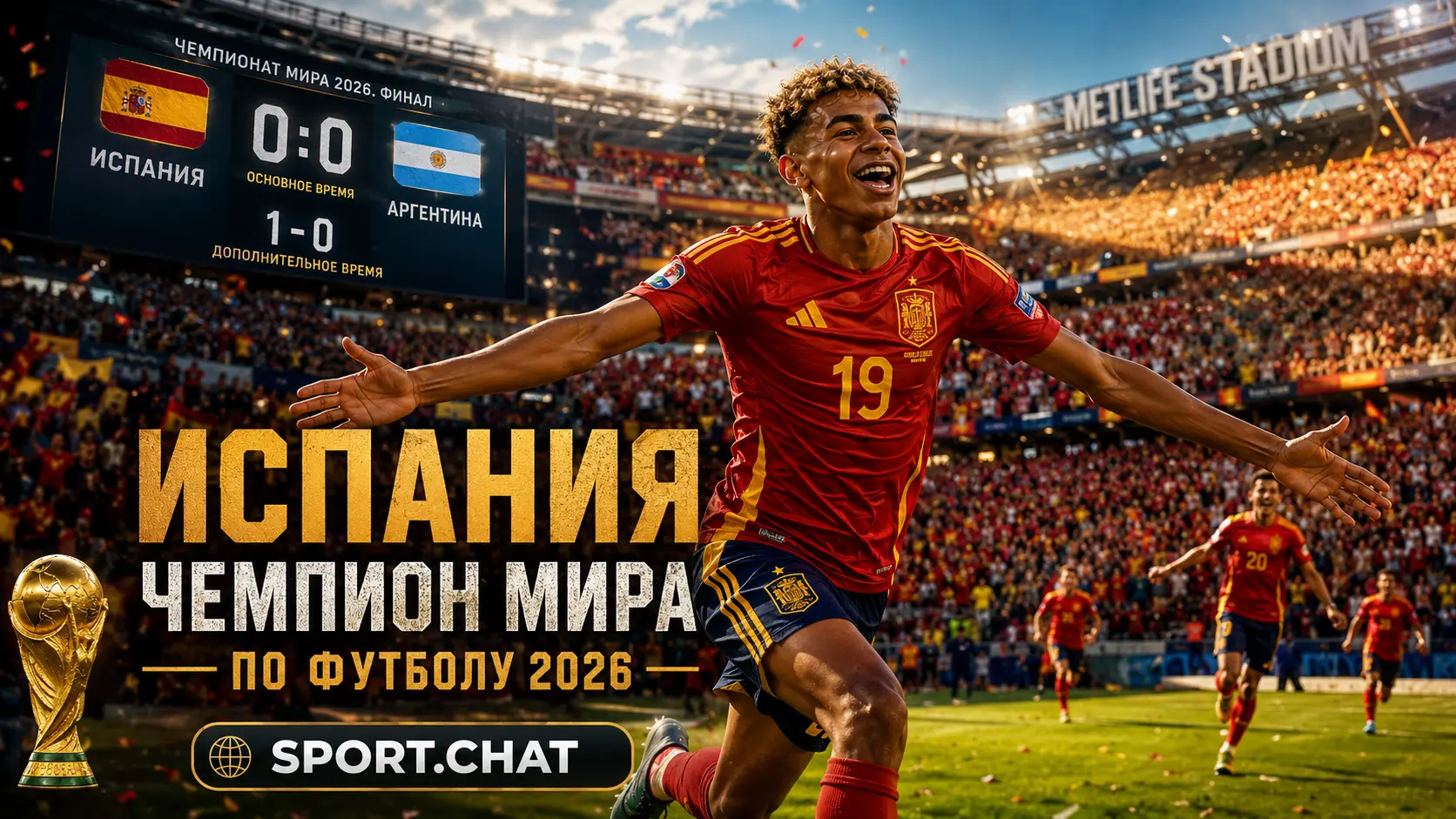 Испания - Аргентина 1:0: Испания выиграла финал чемпионата мира 2026, Ферран Торрес забил на 106-й минуте