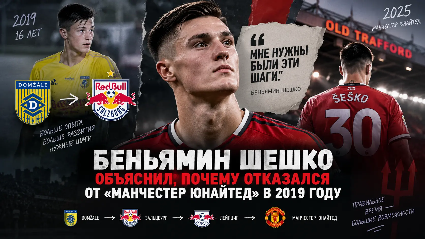 Беньямин Шешко объяснил, почему отказался от «Манчестер Юнайтед» в 2019 году