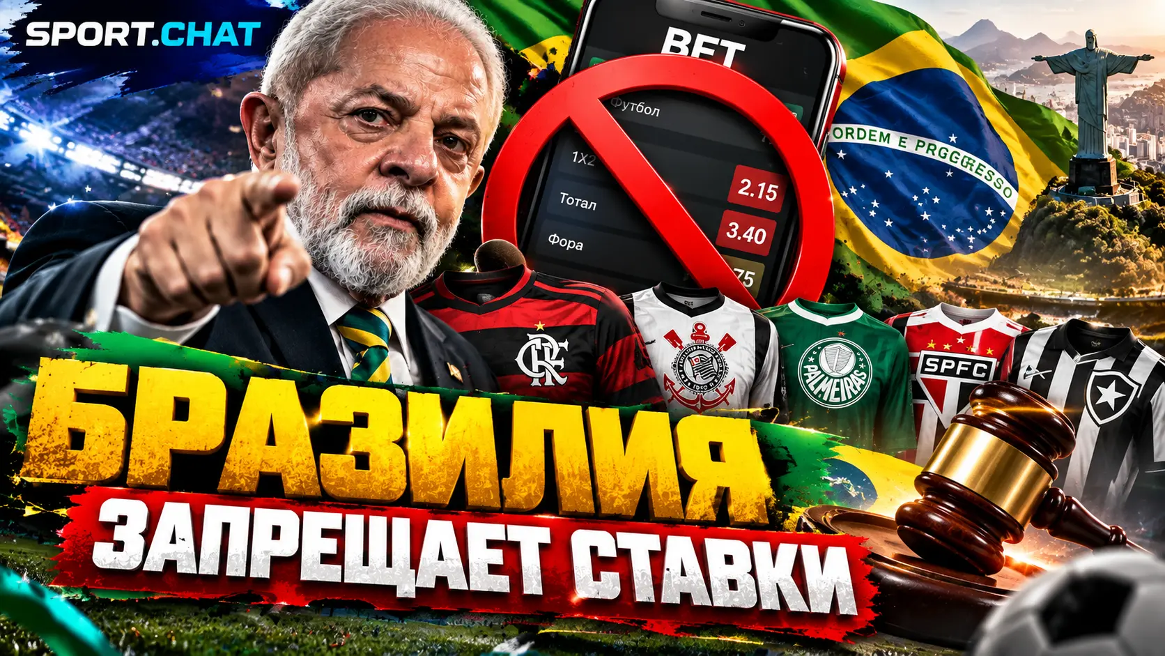 Бразилия запрещает ставки на спорт: Лула подписал меру, которая ударит по 14 клубам Серии А