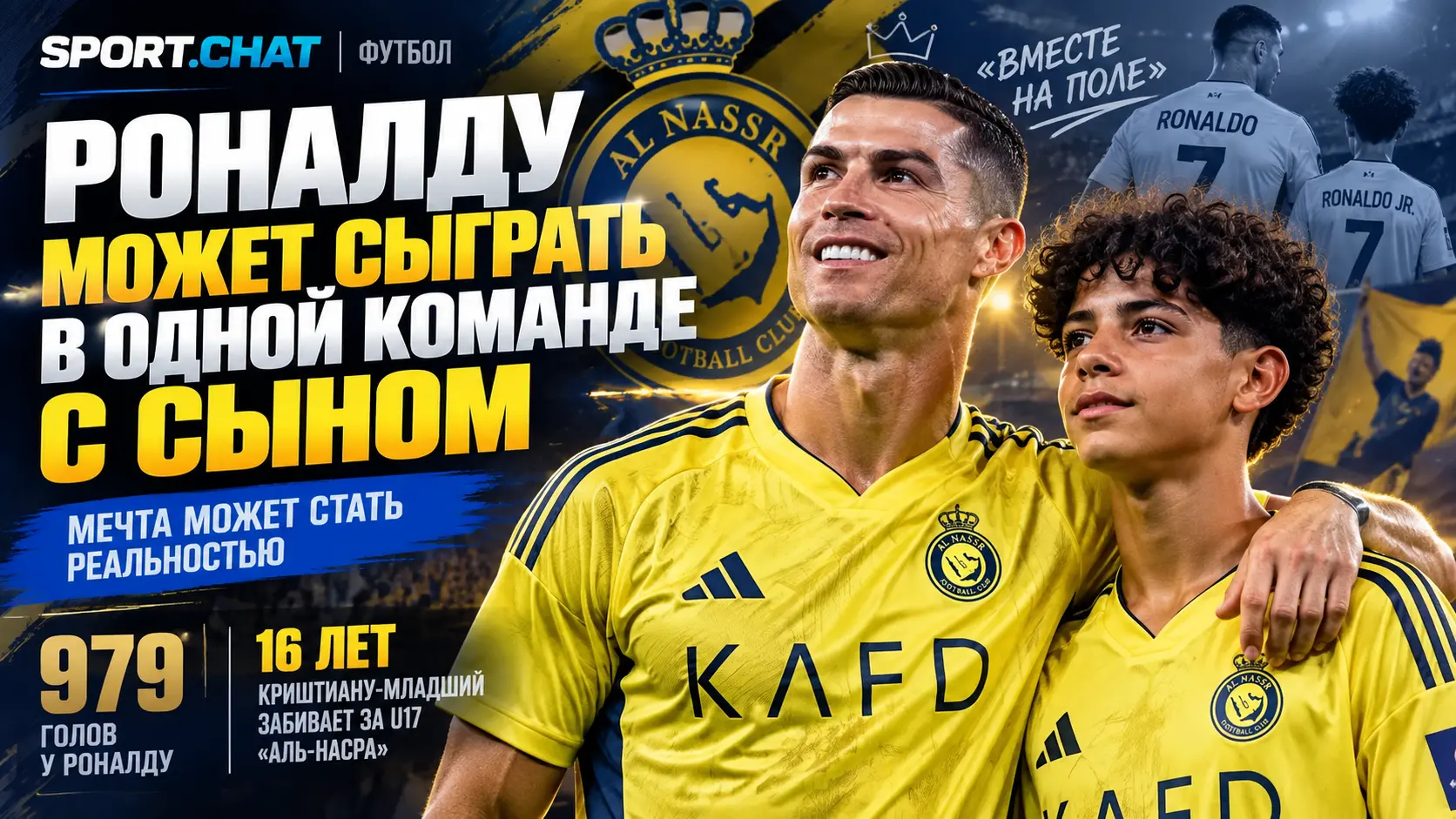Криштиану Роналду всё ещё может осуществить мечту и сыграть в одной команде с сыном