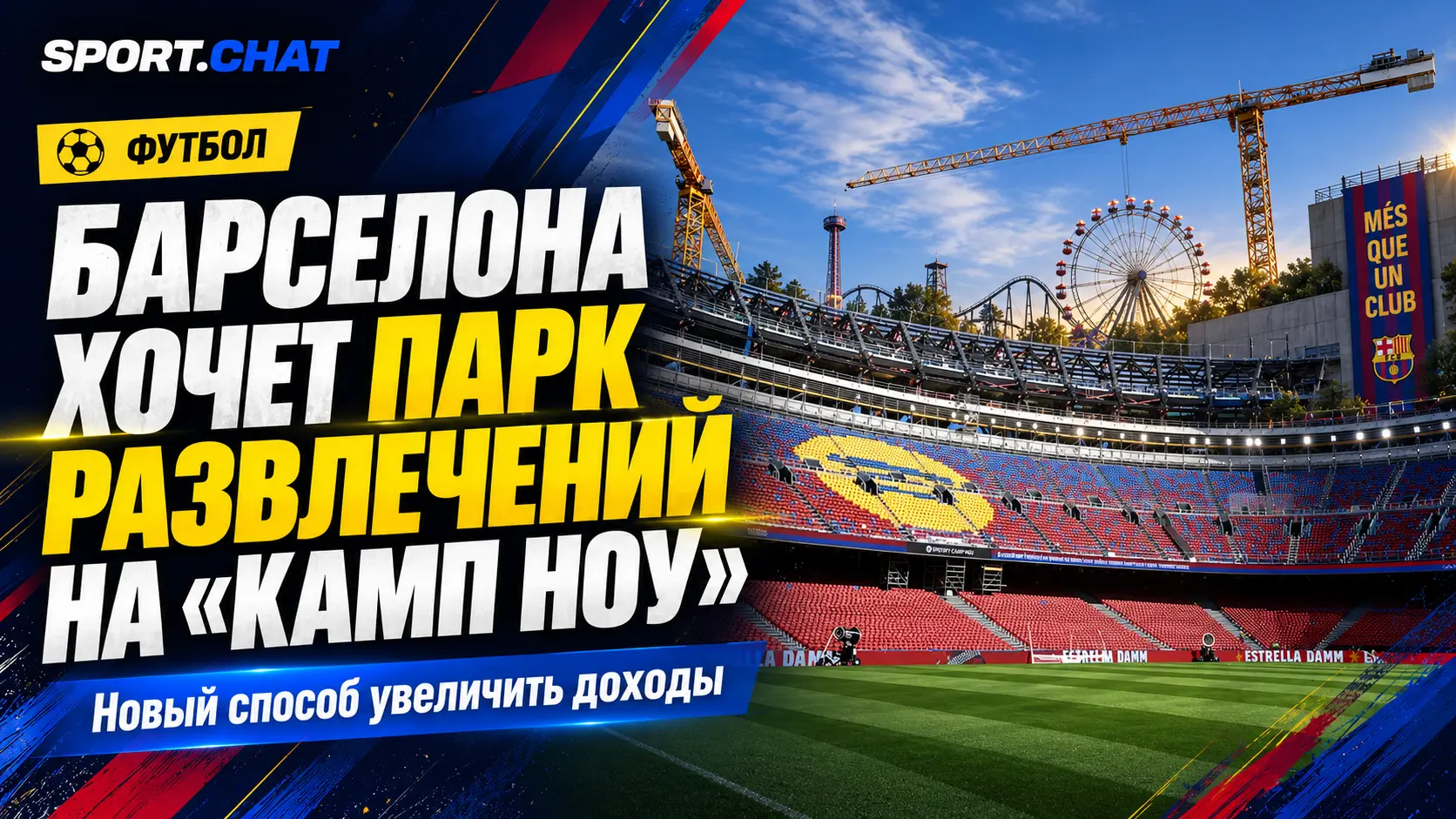 «Барселона» хочет построить парк развлечений на «Камп Ноу»: клуб ищет новые источники дохода