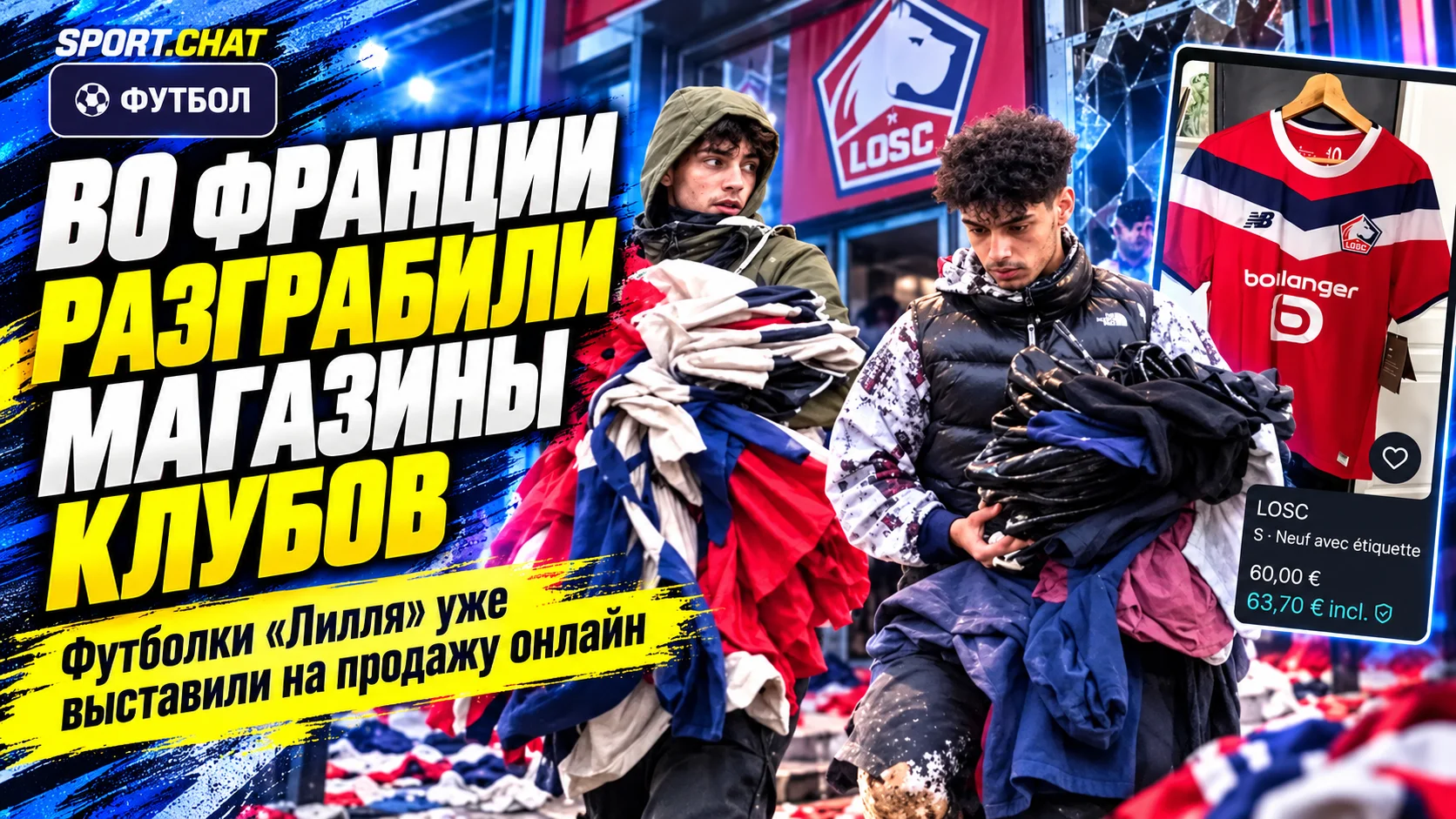 Во Франции разграбили магазины «Лилля» и «Марселя» на фоне массовых протестов