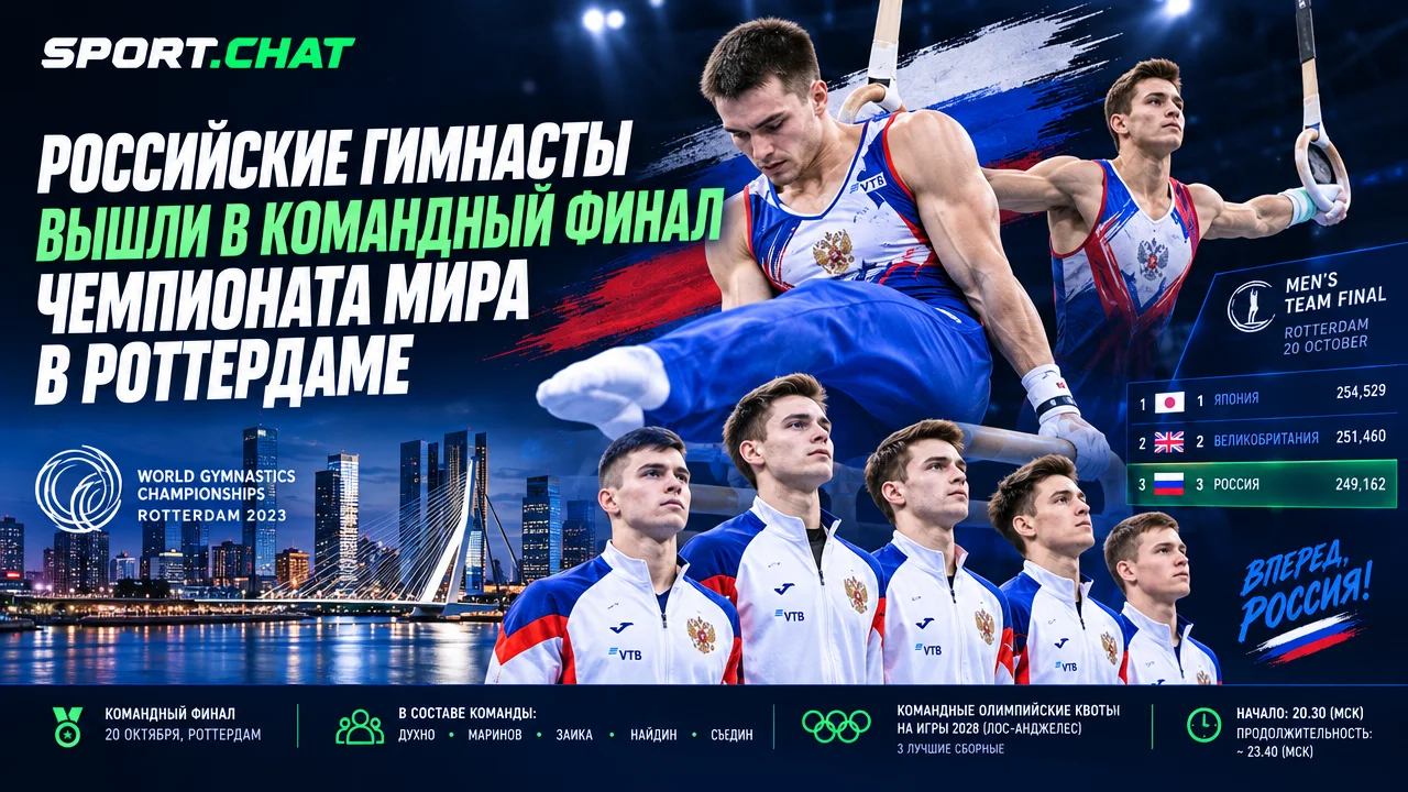 Российские гимнасты вышли в командный финал чемпионата мира в Роттердаме