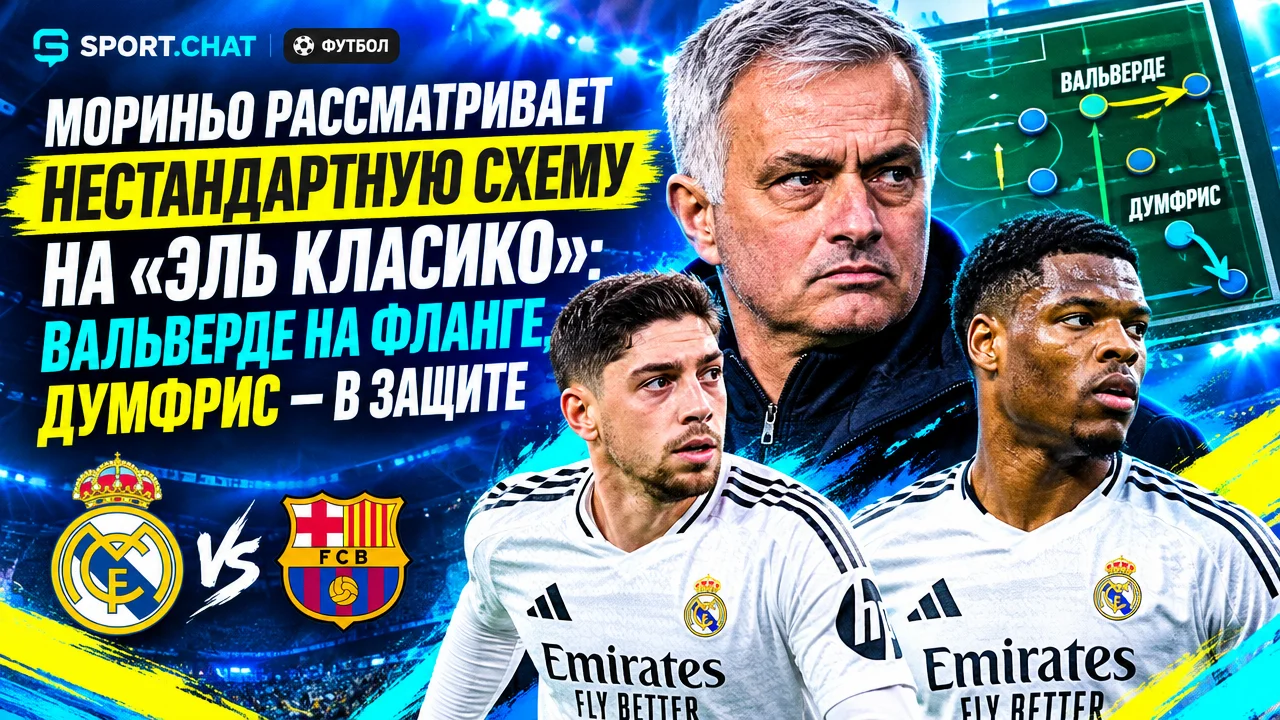 Мориньо рассматривает нестандартную схему на «Эль Класико»: Вальверде на фланге, Думфрис — в защите