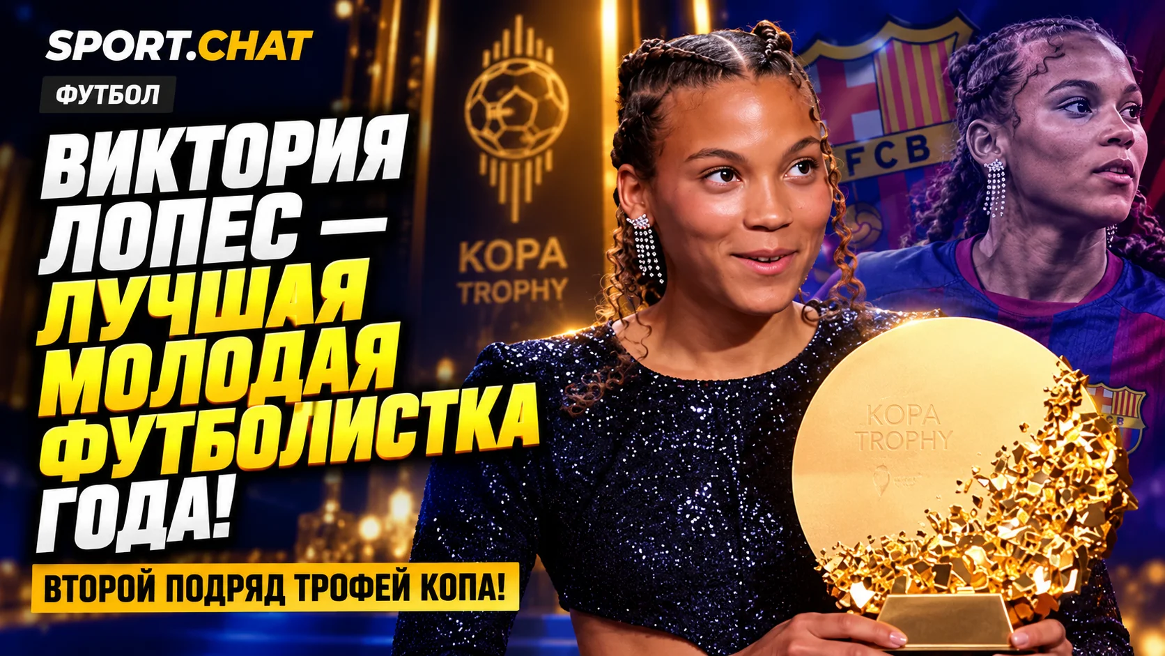 Виктория Лопес — лучшая молодая футболистка мира! Испанка второй год подряд выиграла Трофей Копа
