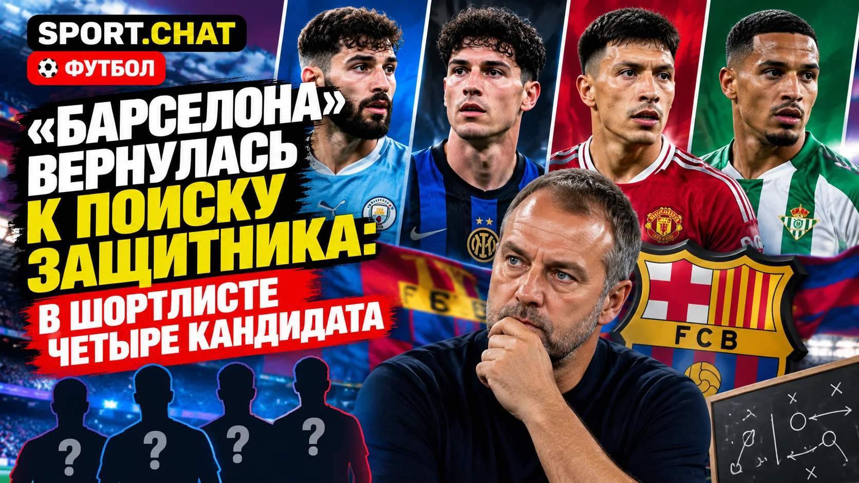 «Барселона» ищет нового защитника после поражений от «ПСЖ» и «Реала»: четыре кандидата на усиление
