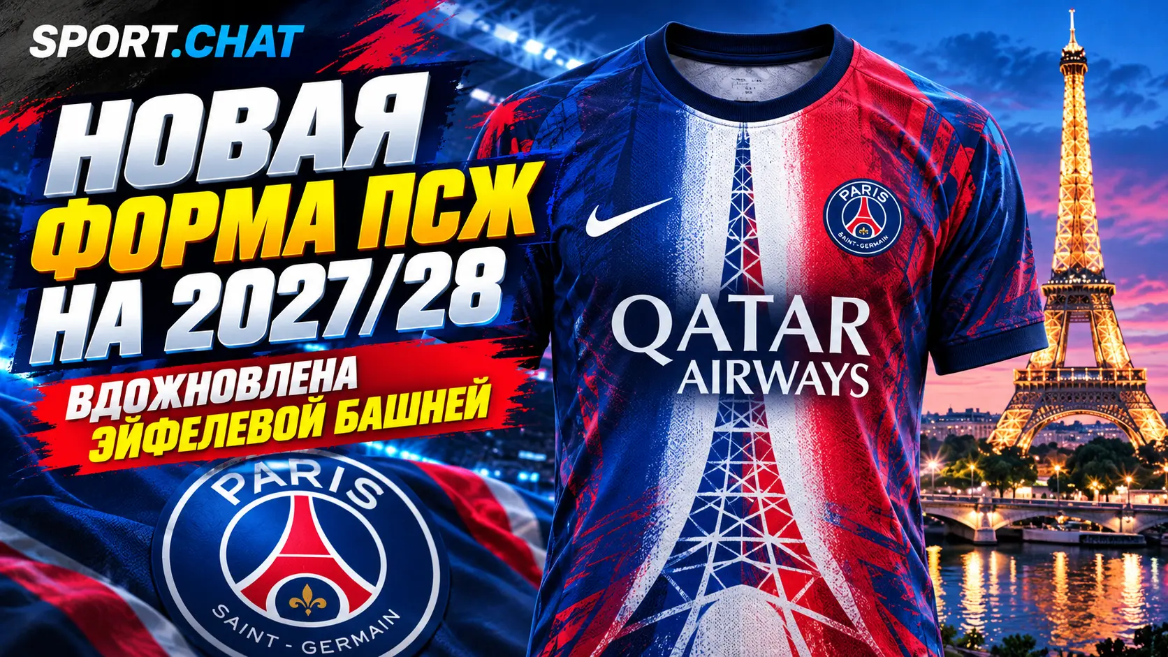 В сеть утекла предматчевая форма ПСЖ на сезон-2027/28 — дизайн вдохновлён Эйфелевой башней