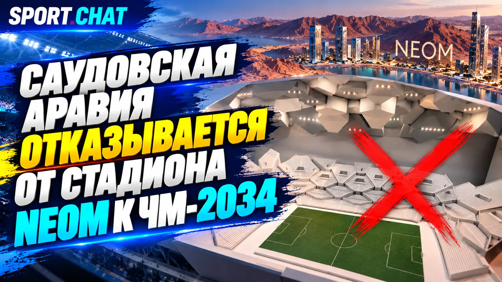 Саудовская Аравия отказывается от футуристического стадиона NEOM к ЧМ-2034 стоимостью около $2,5 млрд