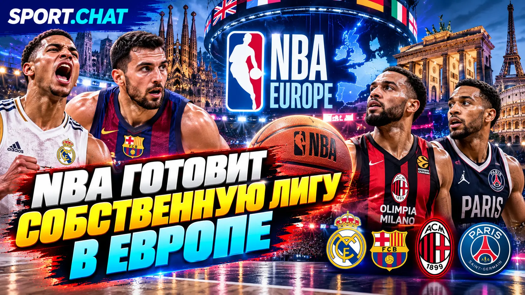 NBA готовит собственную баскетбольную лигу в Европе: среди возможных участников называют «Реал», «Барселону» и «Милан»