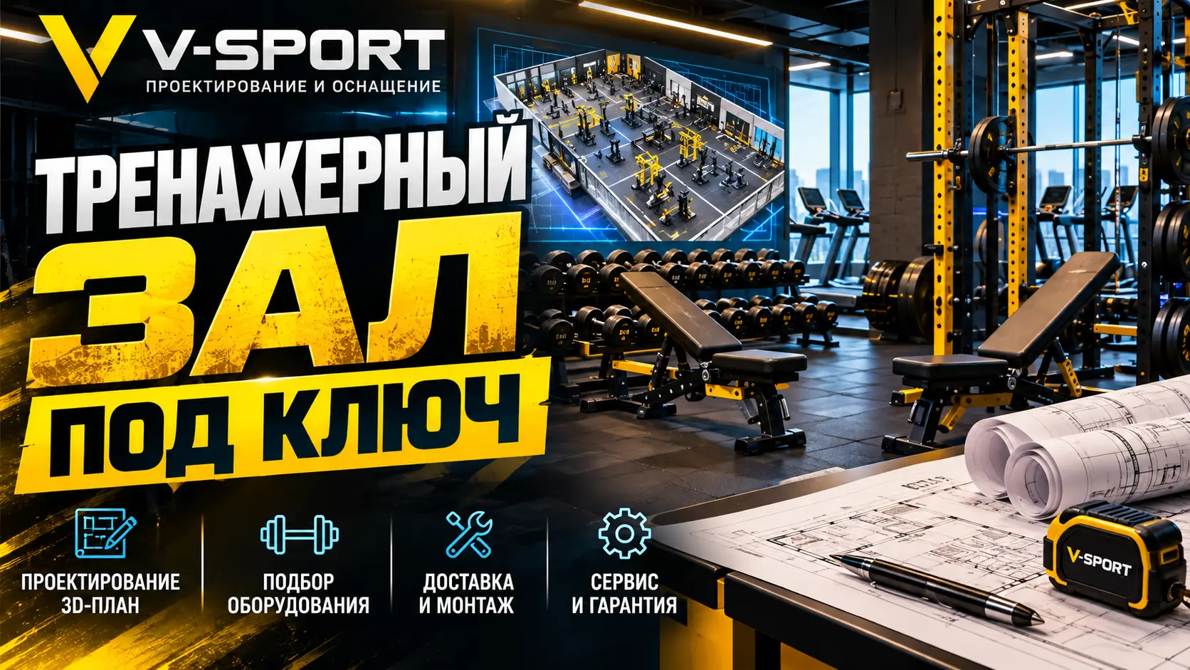 Как правильно оснастить современный тренажёрный зал: от планировки до запуска